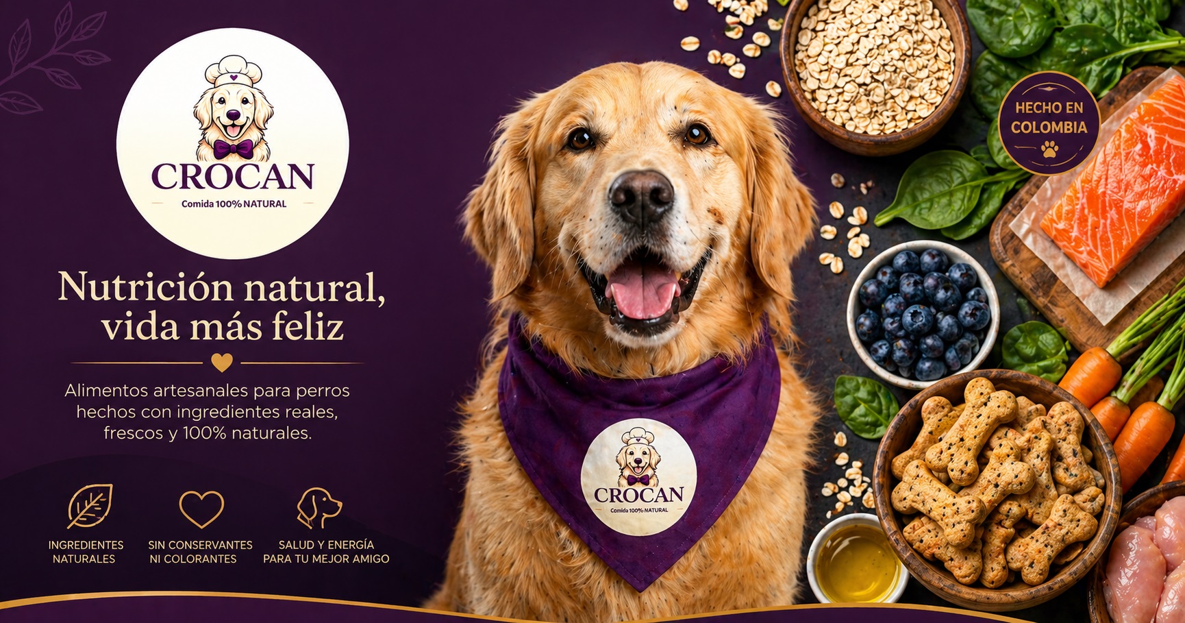 Crocan — Croquetas Artesanales 100% Naturales para Perros | Bogotá